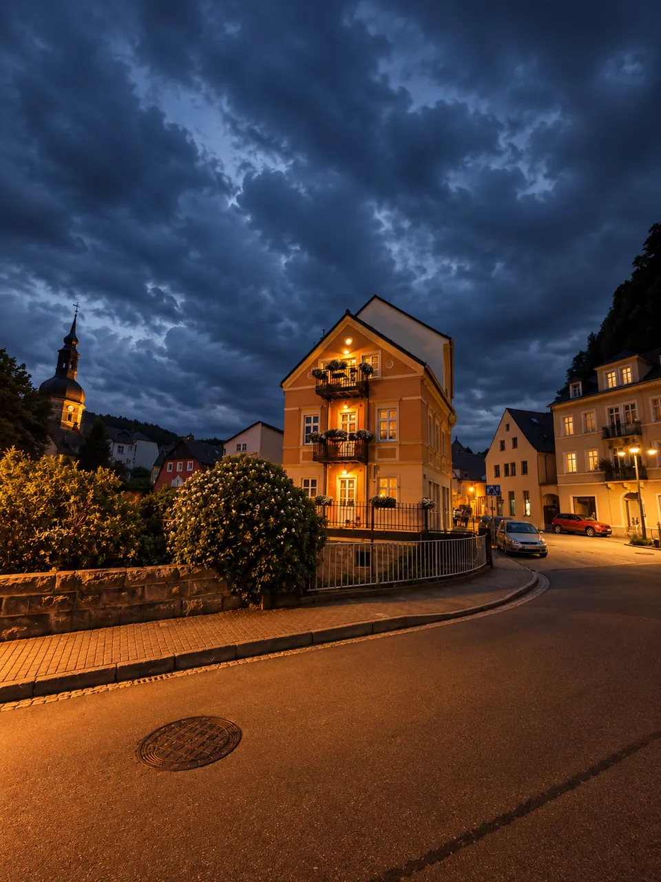 Abends am Basteiplatz