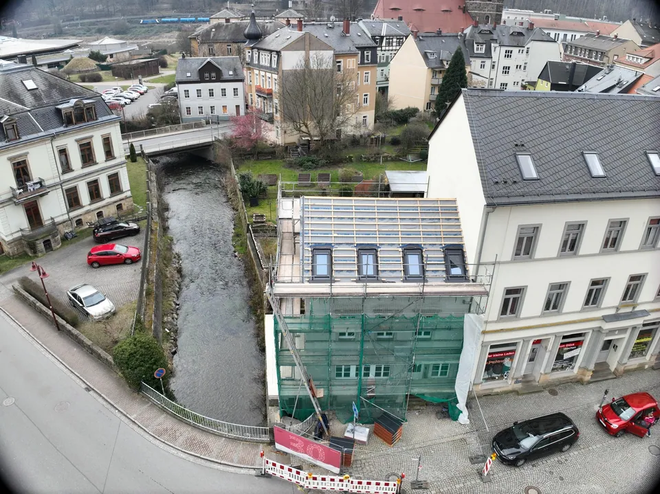Von oben, mitten im Bau